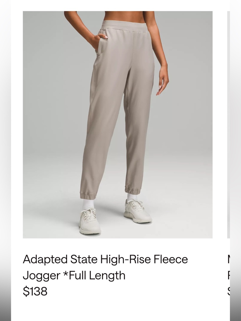 Adapted state high-rise fleece jogger (6) full length